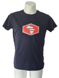 t-shirt blue marine avec logo Afrique