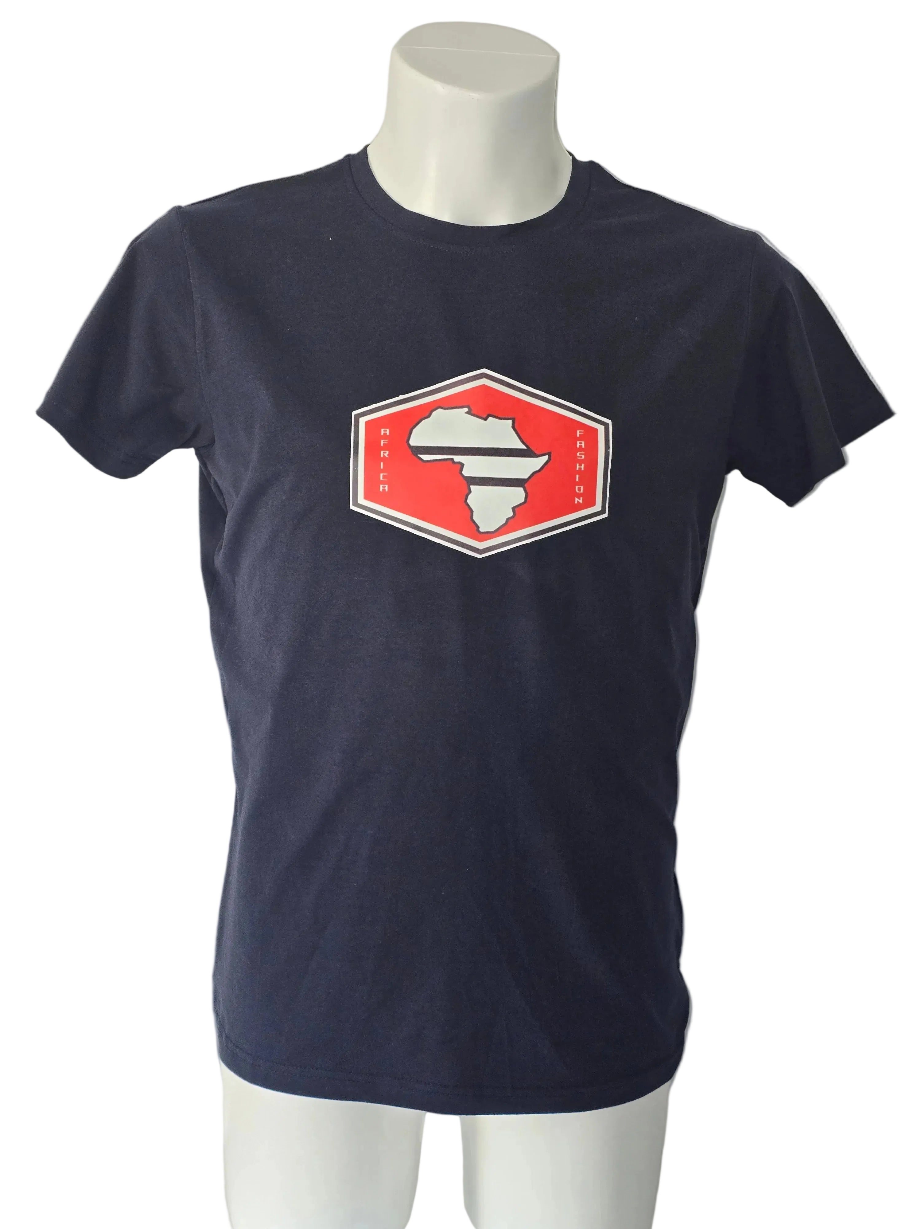 t-shirt blue marine avec logo Afrique