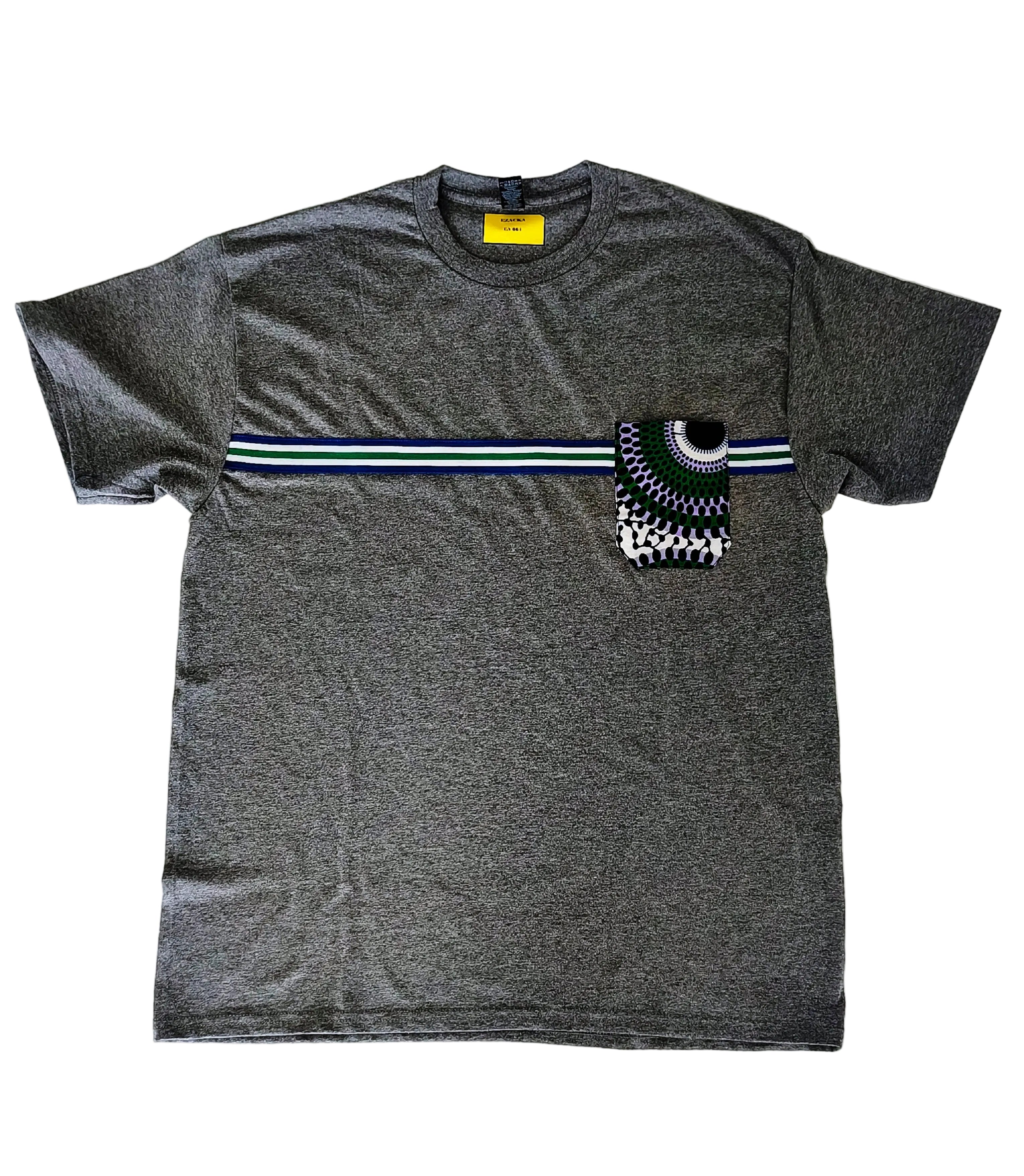t-shirt gris poche pagne