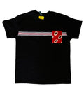 t-shirt noir poche pagne wax